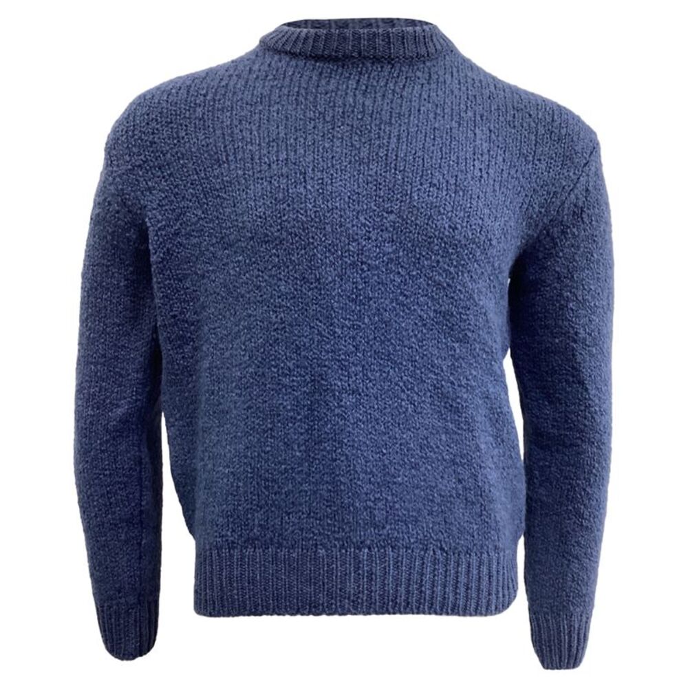 Mr. P. Knitted Sweater in Navy Blue Wool